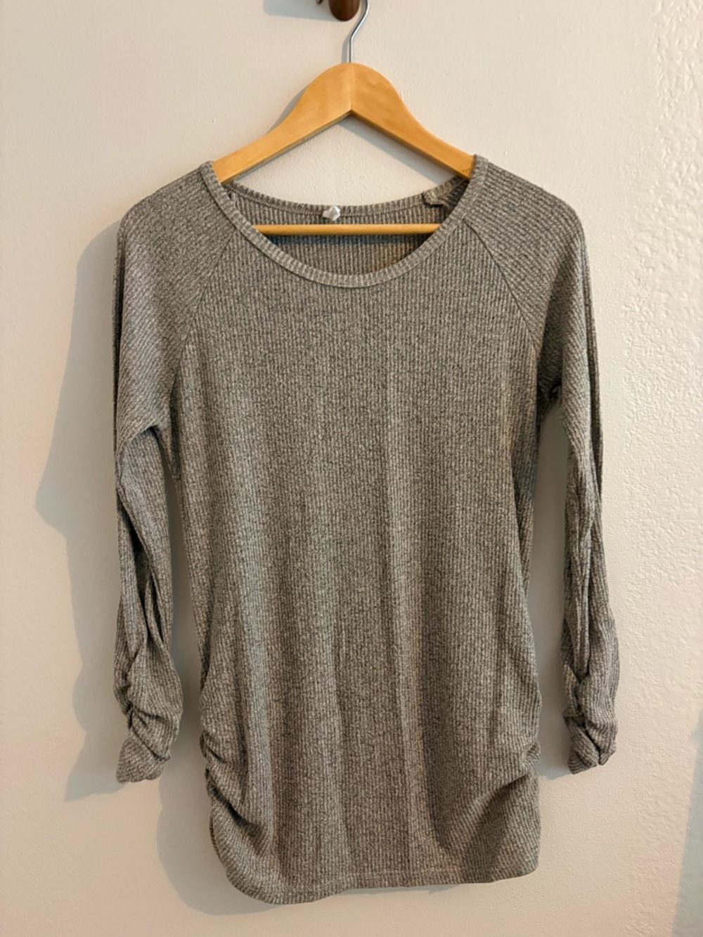Pinkblush Maternity Brown Ribbed Long Sleeve Tunic